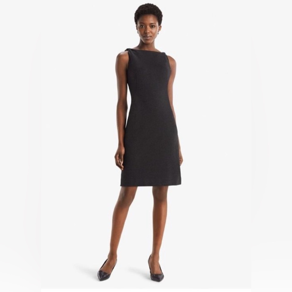 MM Lafleur Classic Lydia Charcoal Gray Dress with Twisted Straps